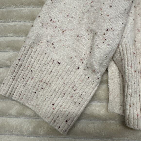 Ann Taylor Loft Pullover White and Pink Pattern Sweater Size Medium - Picture 9 of 10